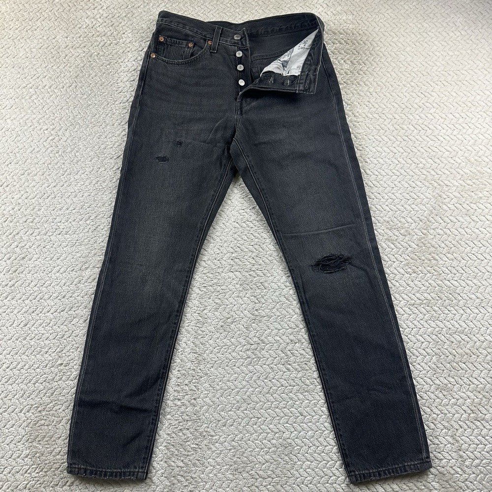 Levi's‎ 501 xx Jeans Womens 26X28 Button Fly Big E Black 90's Americana Modern